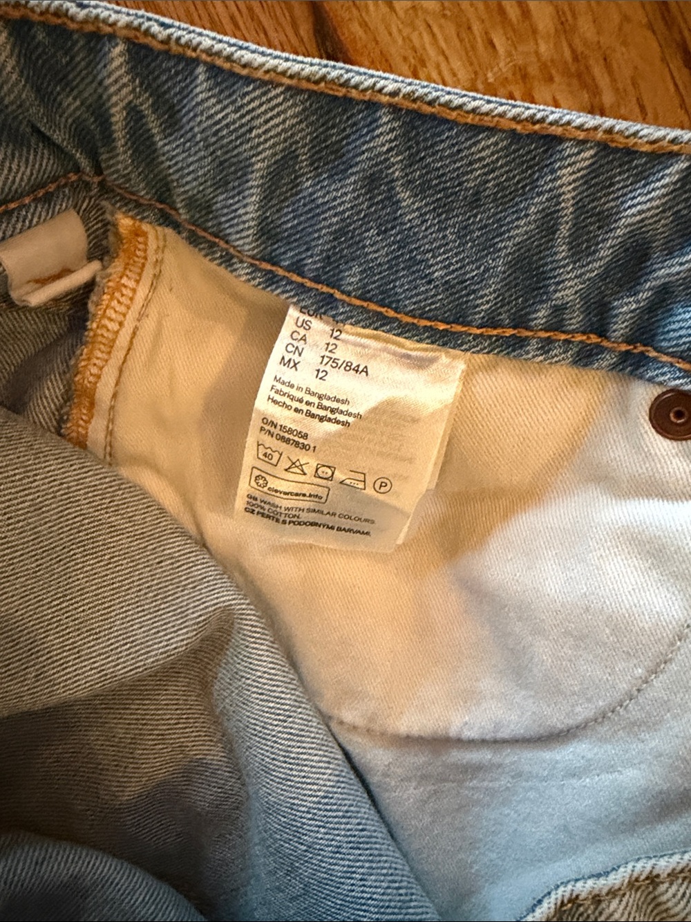 H&M Light Blue Distressed Denim Mini Skirt - Picture 5 of 7